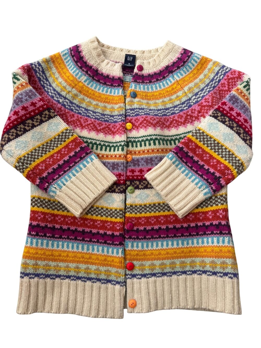 GAP Cardigan Sweater Size Medium Vintage 2003 Holiday